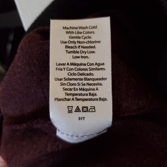 Time And Tru Womens Burgundy Stretch Pull-On Pants XXL 20 Rayon Blend - Picture 7 of 7